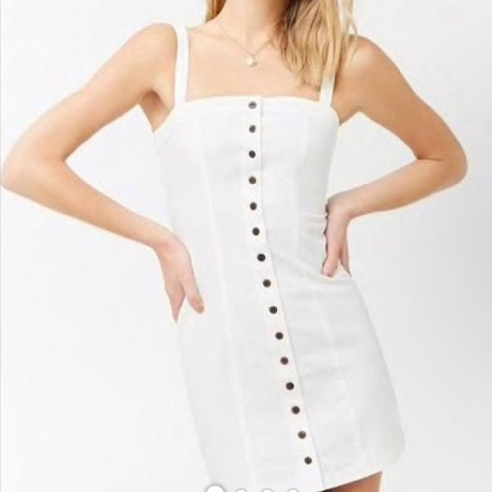 Forever 21 White Button Down Dress